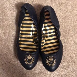 Navy Ralph Lauren flats